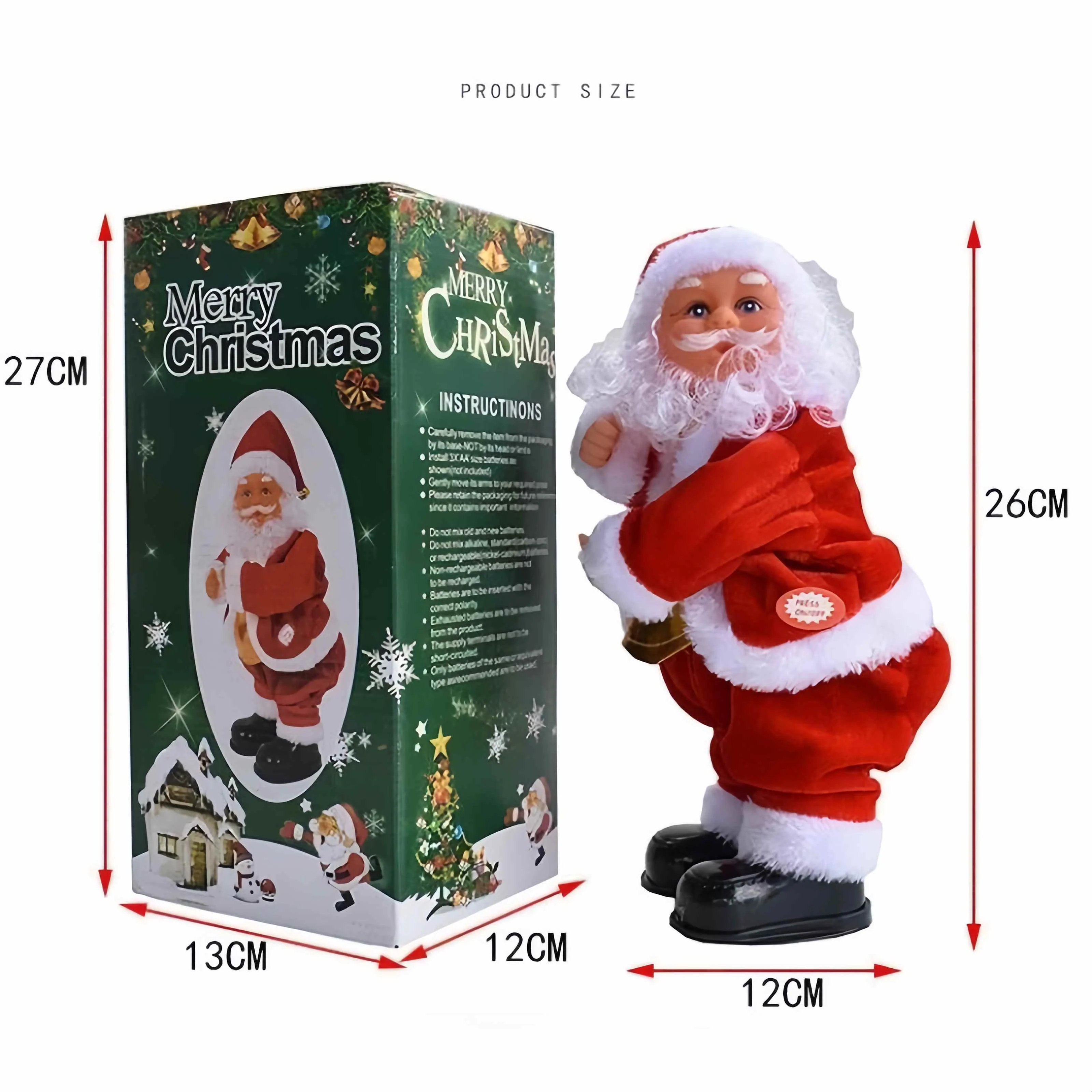 Twerking Santa Claus, Booty Shaking Walking Circle Santa Claus Singing and Dancing Christmas Toys